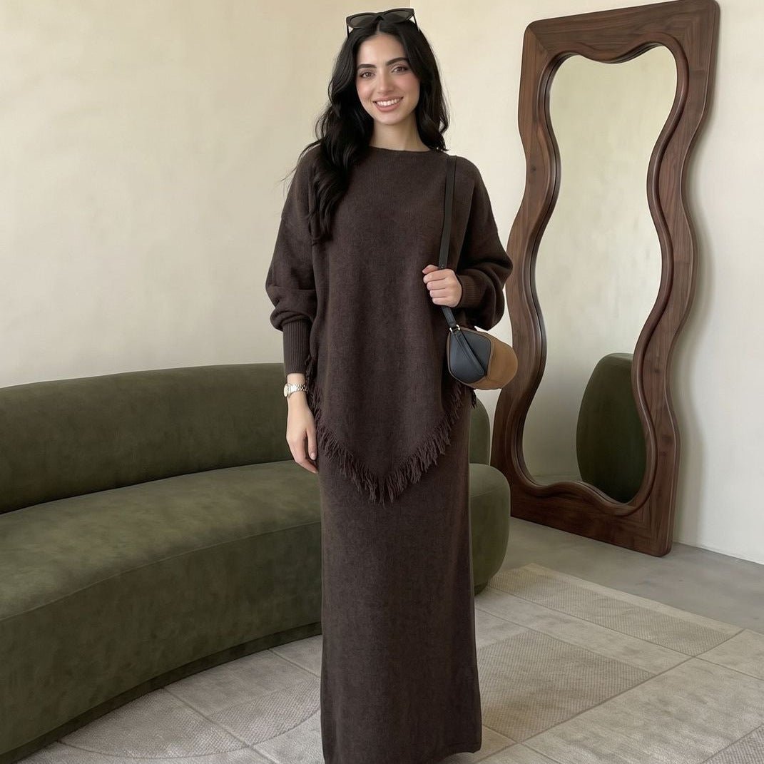 Knit Two Piece Sets for Modest Autumn Style