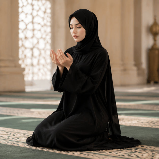 Premium One-Piece Hijab Abaya for Women | Nida Fabric Travel Abaya (MJ024)