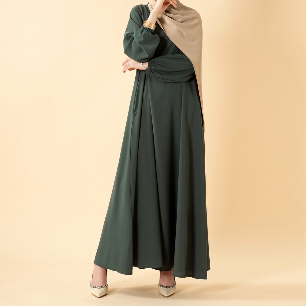 Essential Premium Versatile Pockets Umbrella Cut Abaya (MA113) - Mariam's Collection