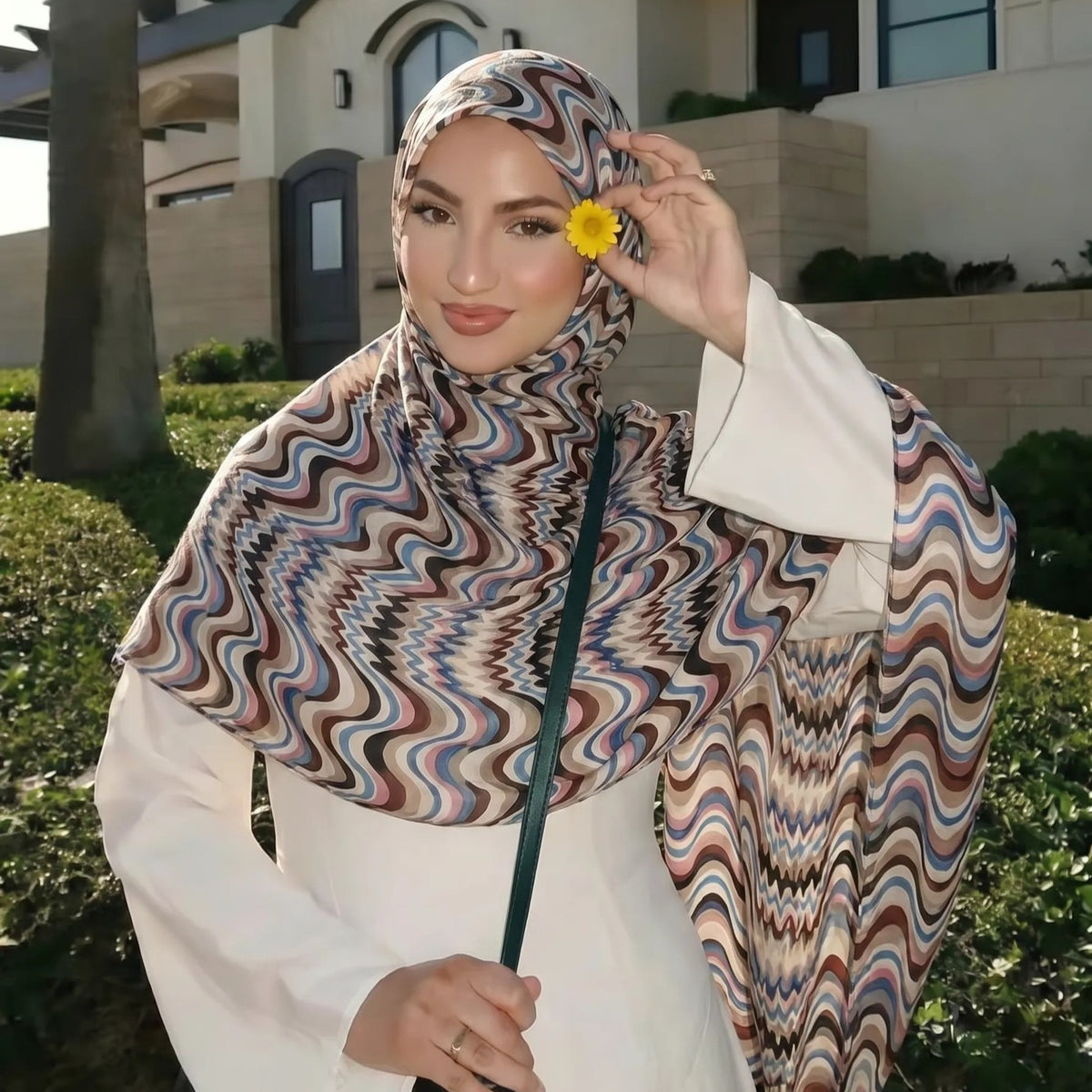 Gradient Wave Print Hijab(MH261)