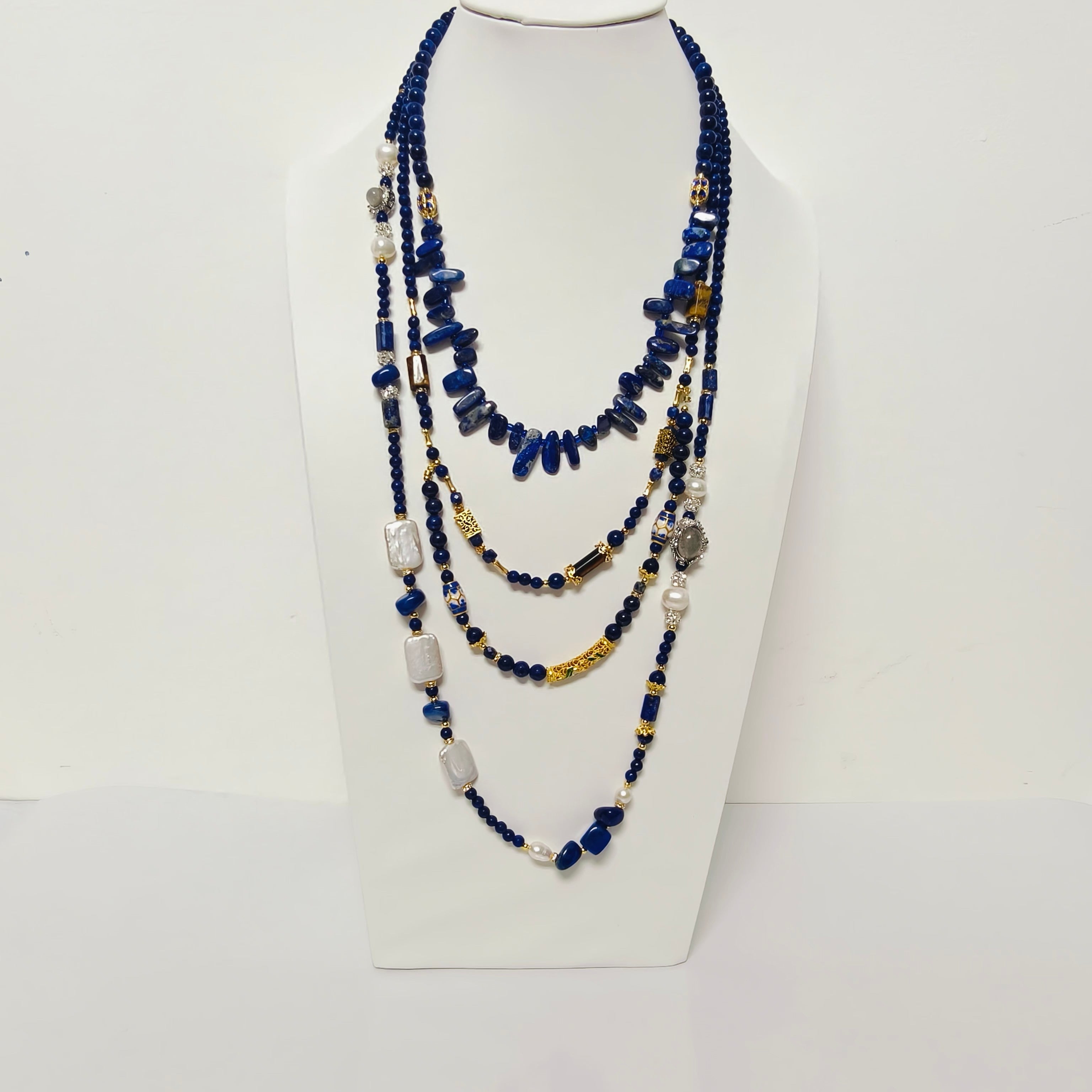 Versatile Adornment Stratified Brilliance Necklace Set (MAC344)