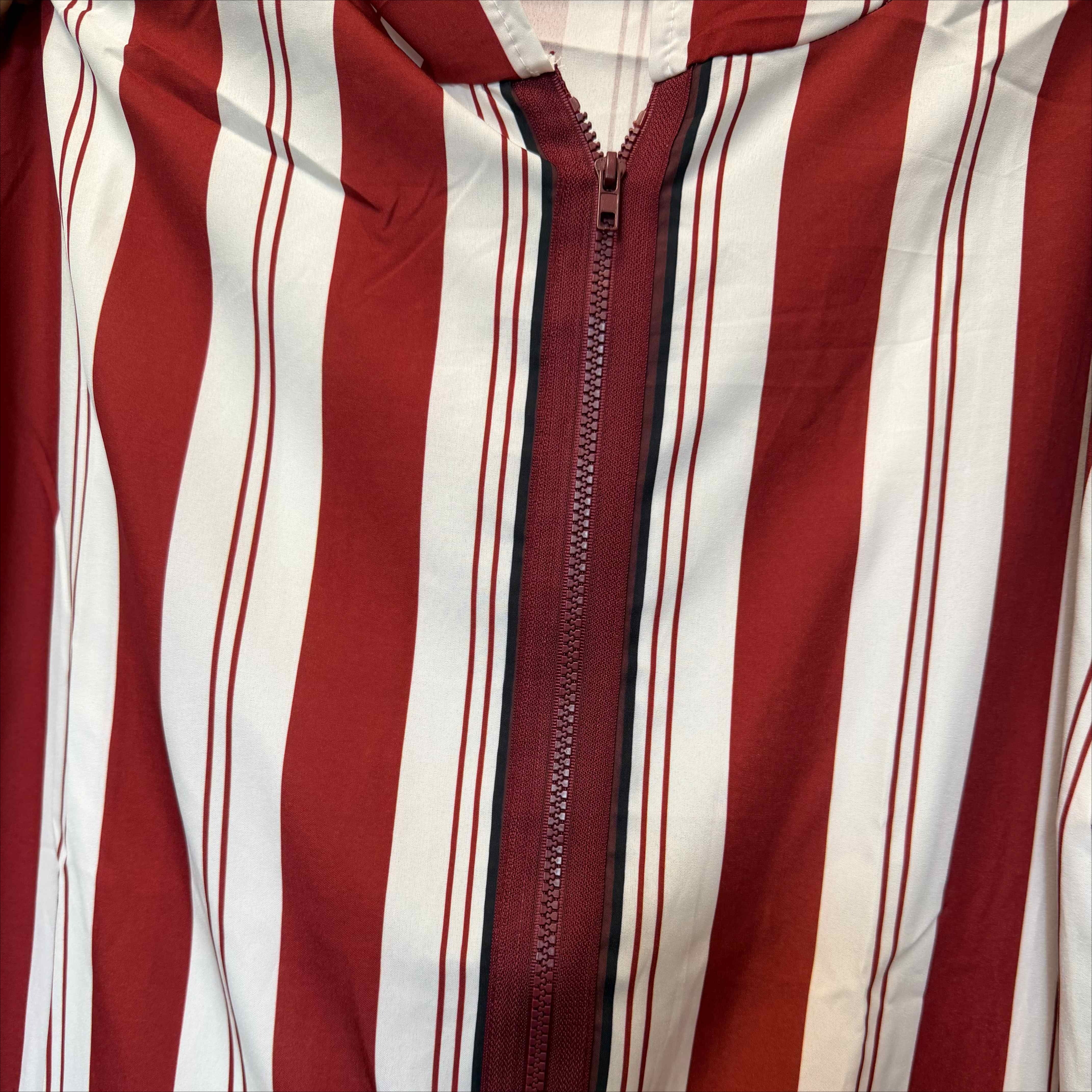 Archive Piece Striped Hooded Half-Zip Maxi Kaftan - MP060 (Size L Only)