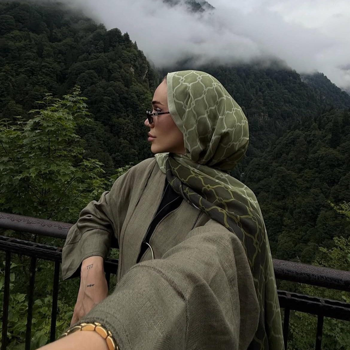 Printed Cotton Hijab Scarf | Soft Breathable Long Headscarf(MH201)