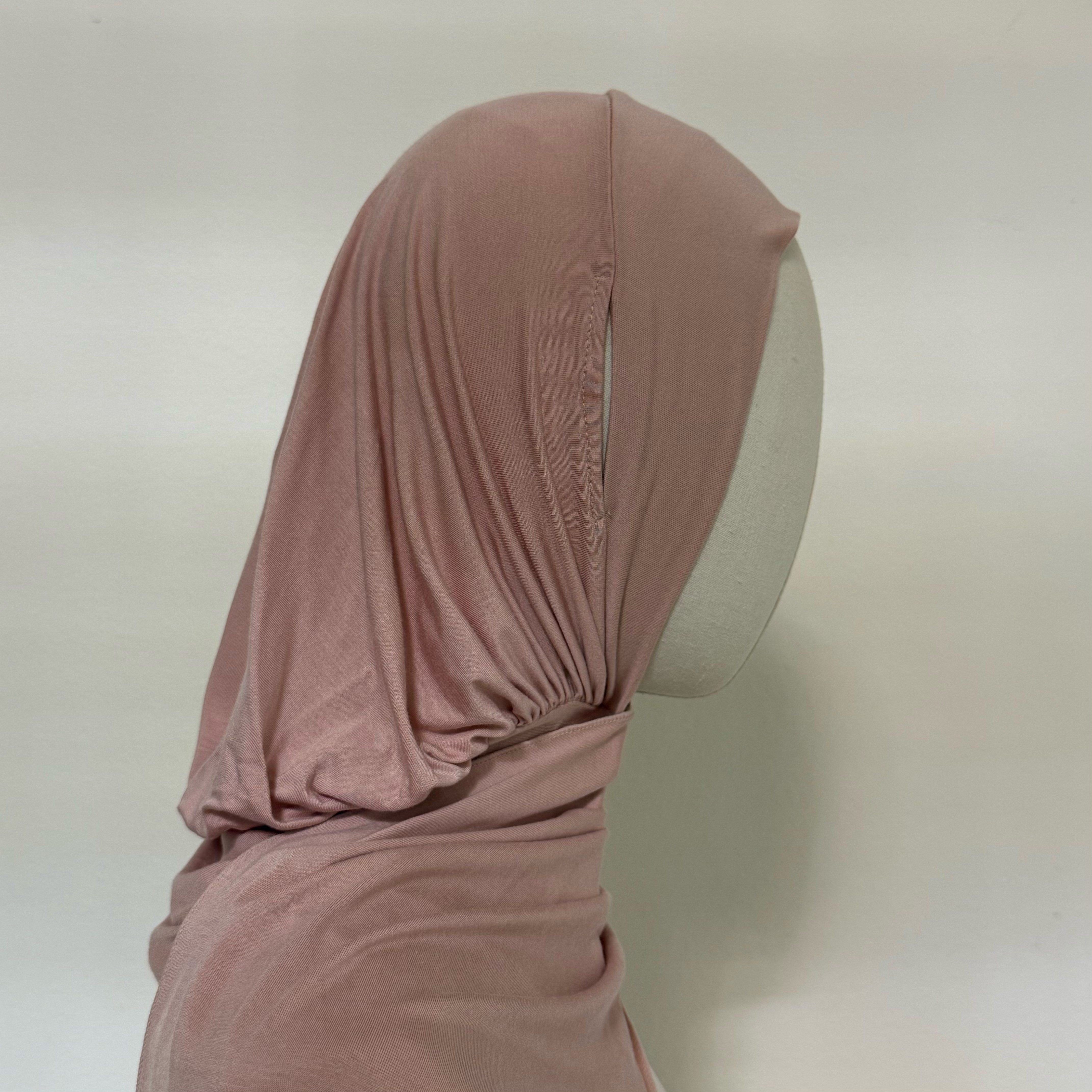 Instant Hijab | Snap-Close, Ohrhörer-freundlich, Baumwoll-Modal (MH225)