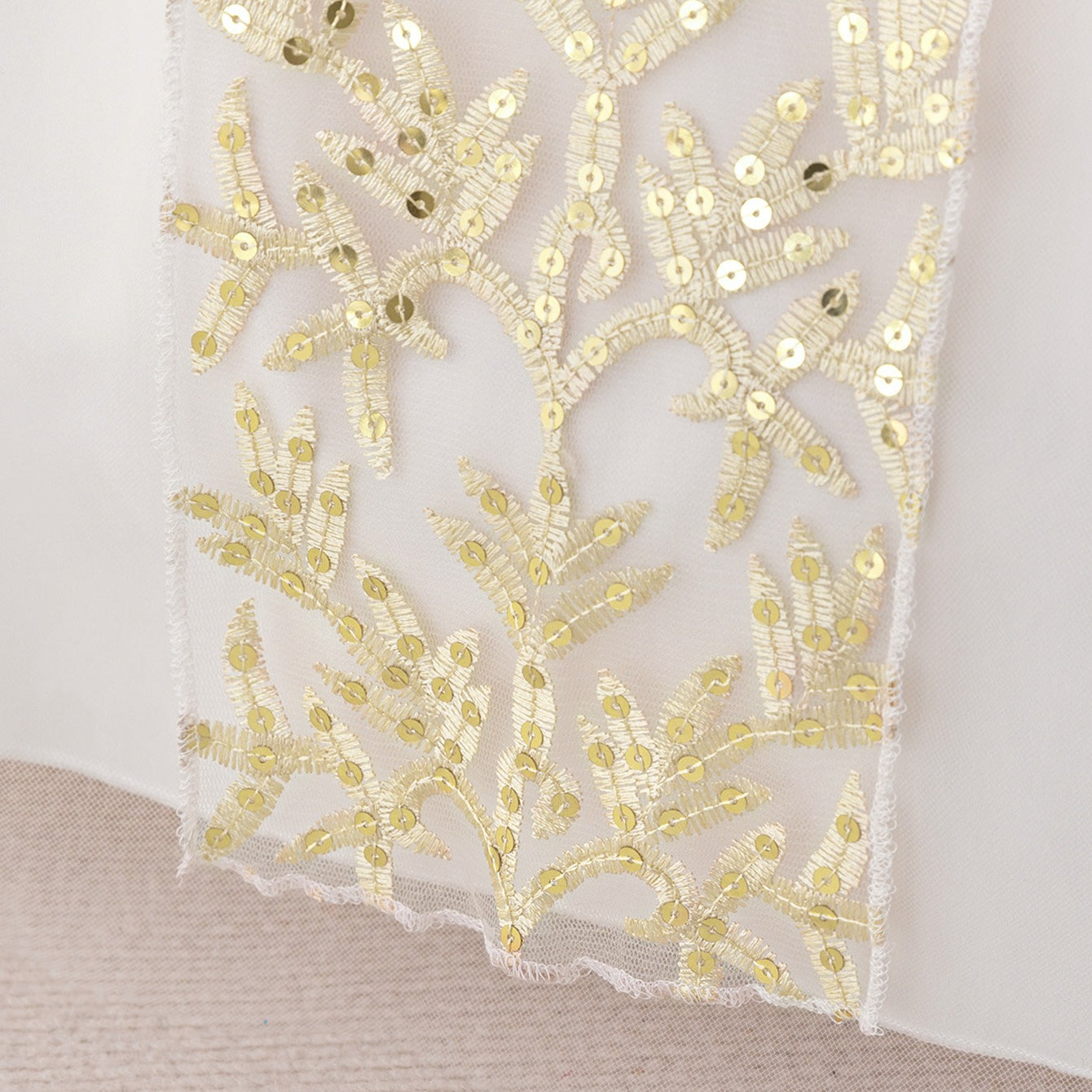 Girls Embroidered Princess Dress with Tulle Overlay(MKG022)