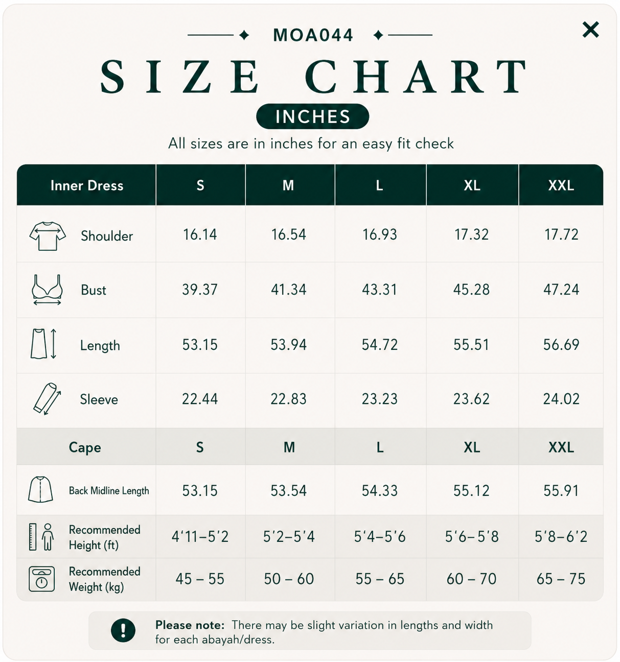 Luxury Wedding Abaya 3-Piece Bridal Abaya Set (MOA044)