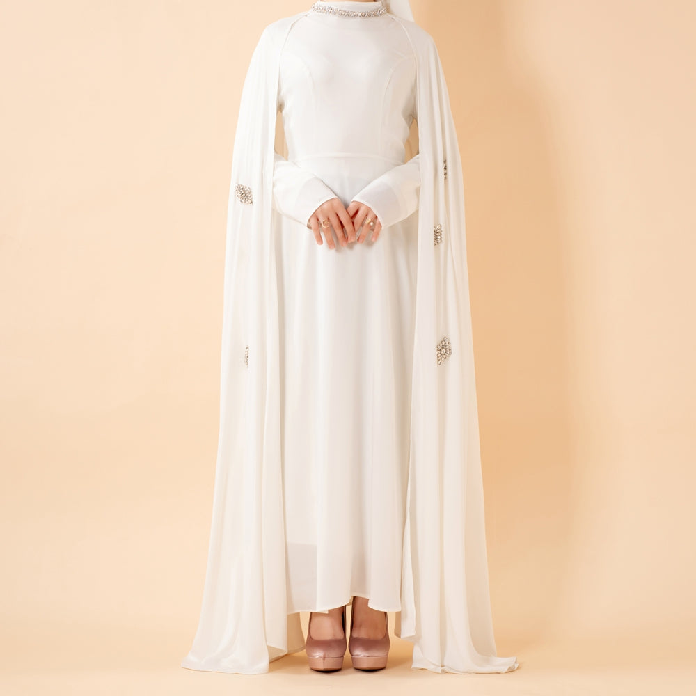 Luxury Satin Royal Cape Abaya(MA326)