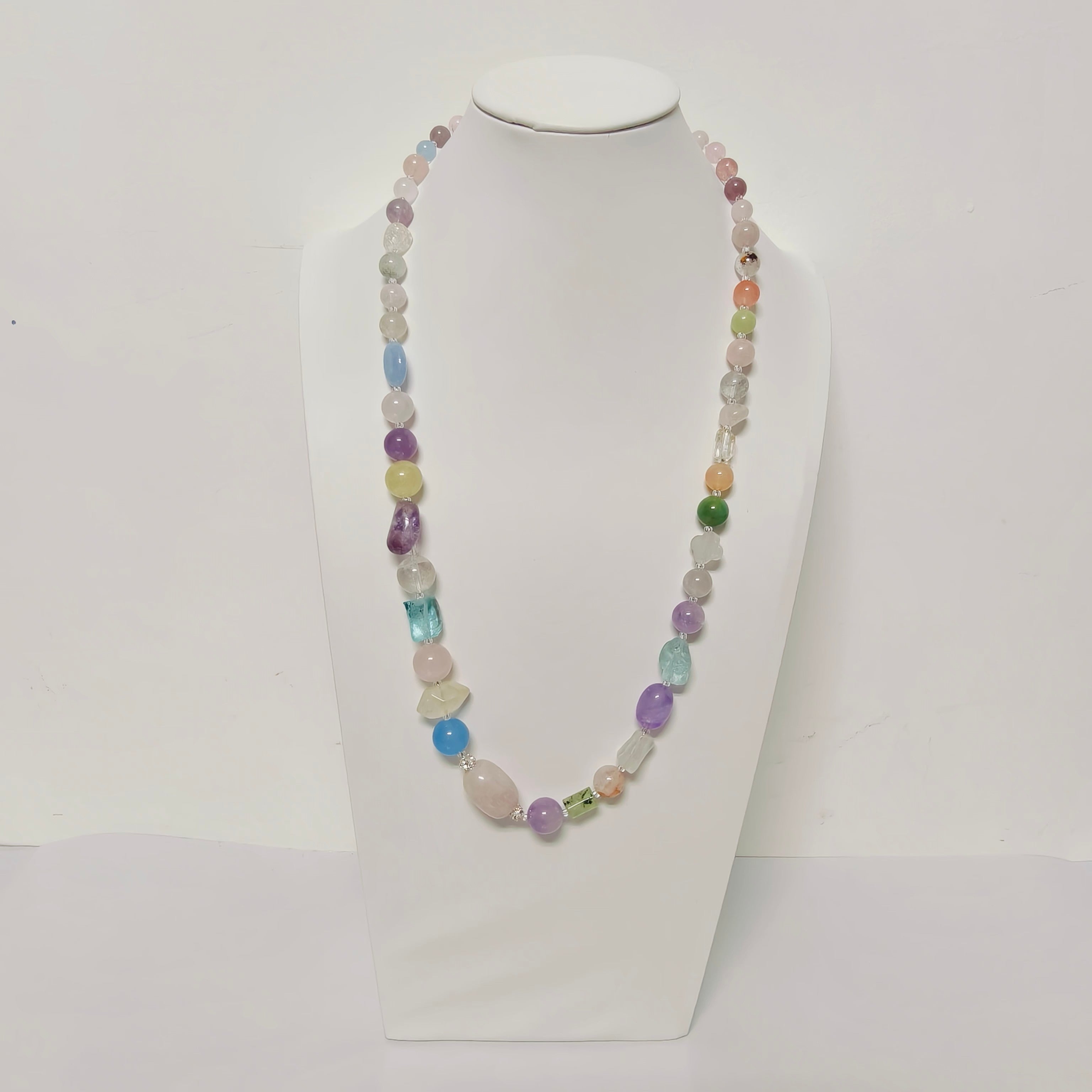 Handmade Premium Crystal Necklace | Artisan Woven Jewelry with Alloy Accents | Elegant Sparkling Statement Necklace for Women (MAC345)