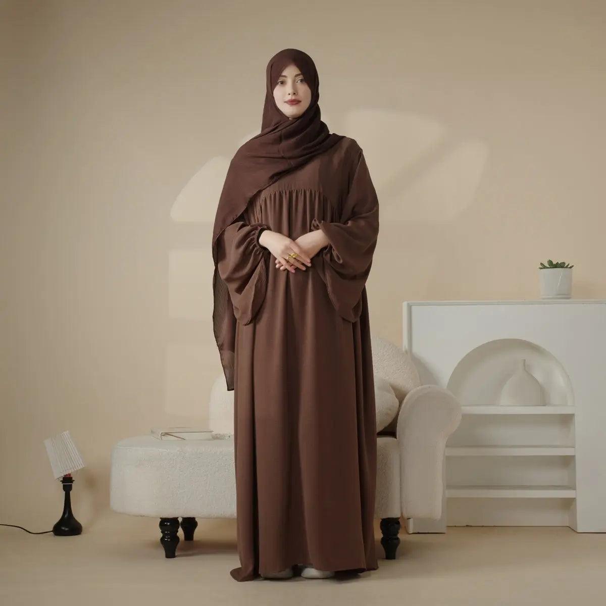 MA035 New Crepe Reversible Abaya Mariam's Collection