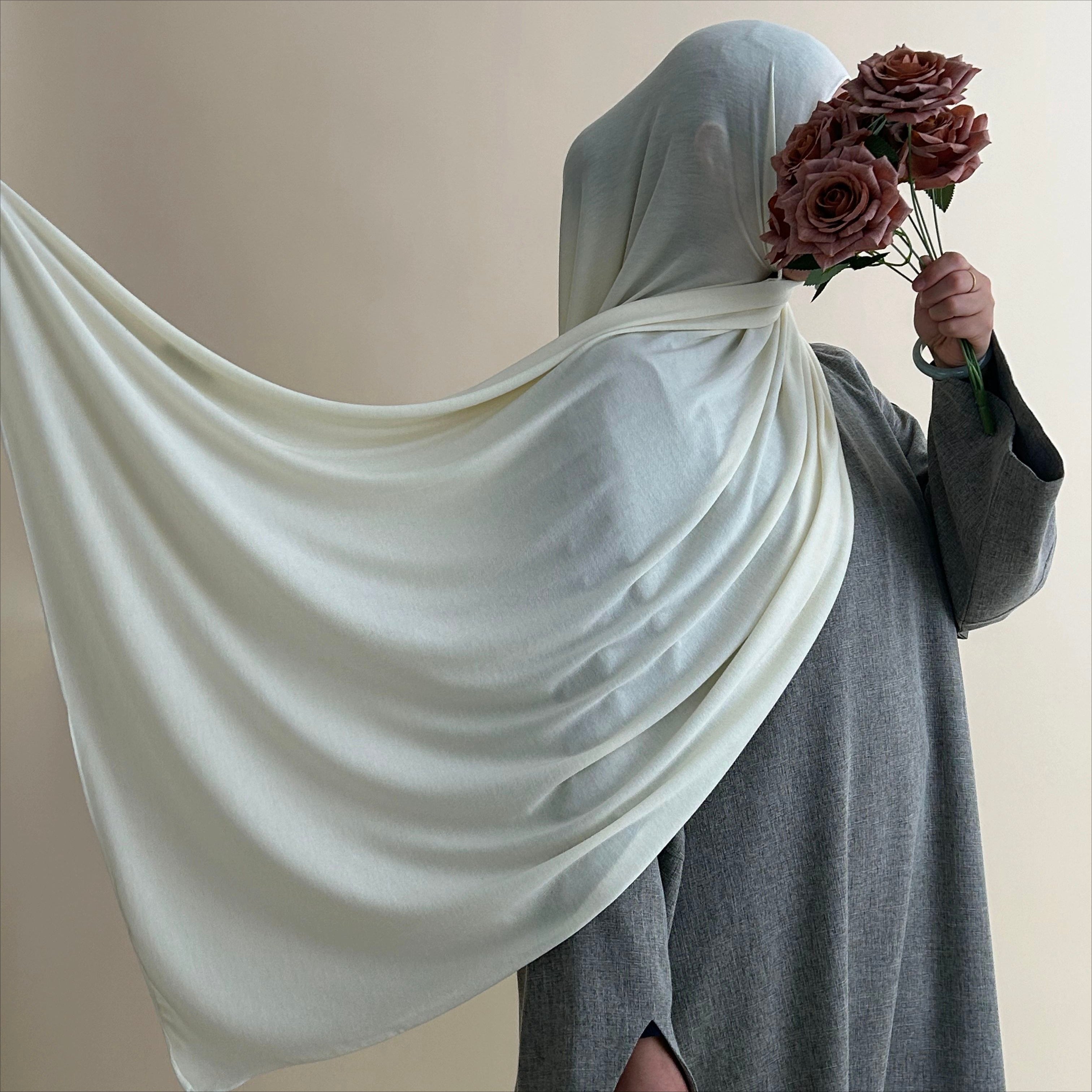 Cloud Soft Wool Blend Jersey Hijab(MH197)