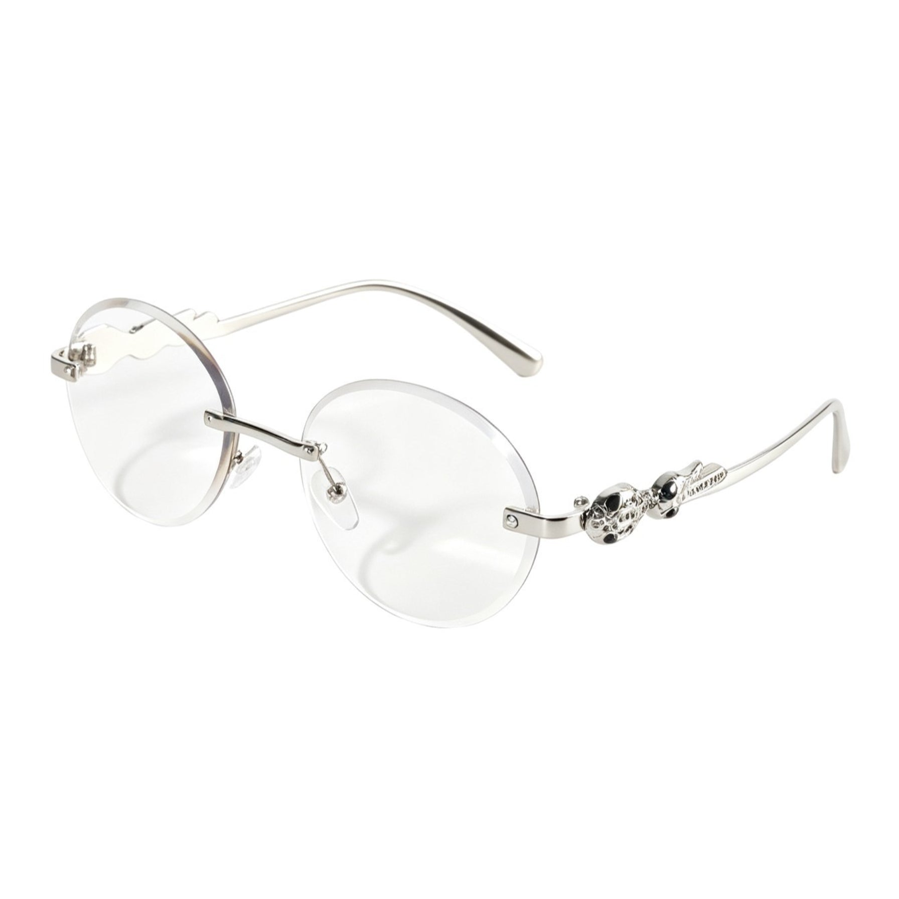 Vintage Oval Rimless Sun Glasses(MAC446)
