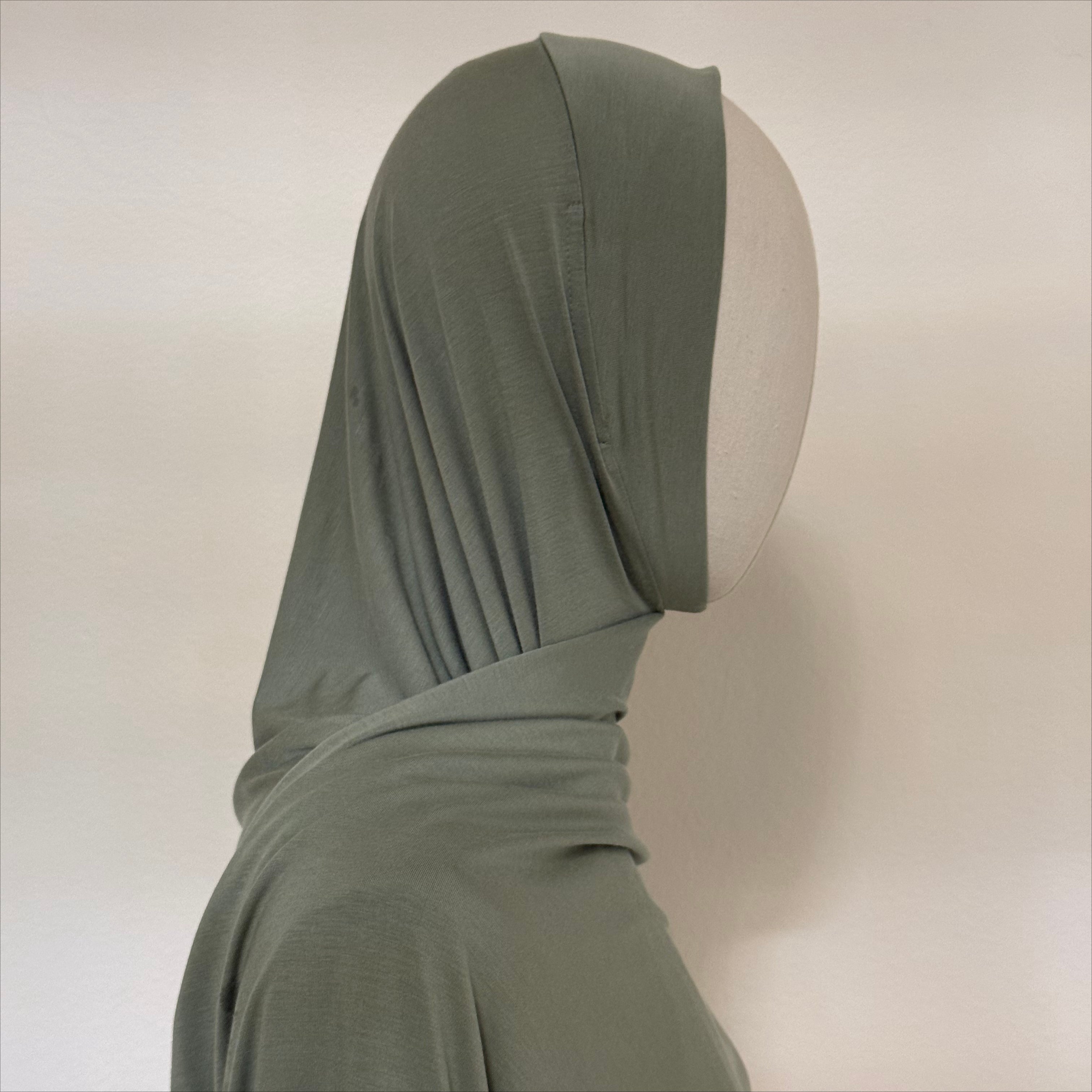 Cotton Modal Long Tail Hijab – Non-Slip, Breathable Instant Hijab (MH226)