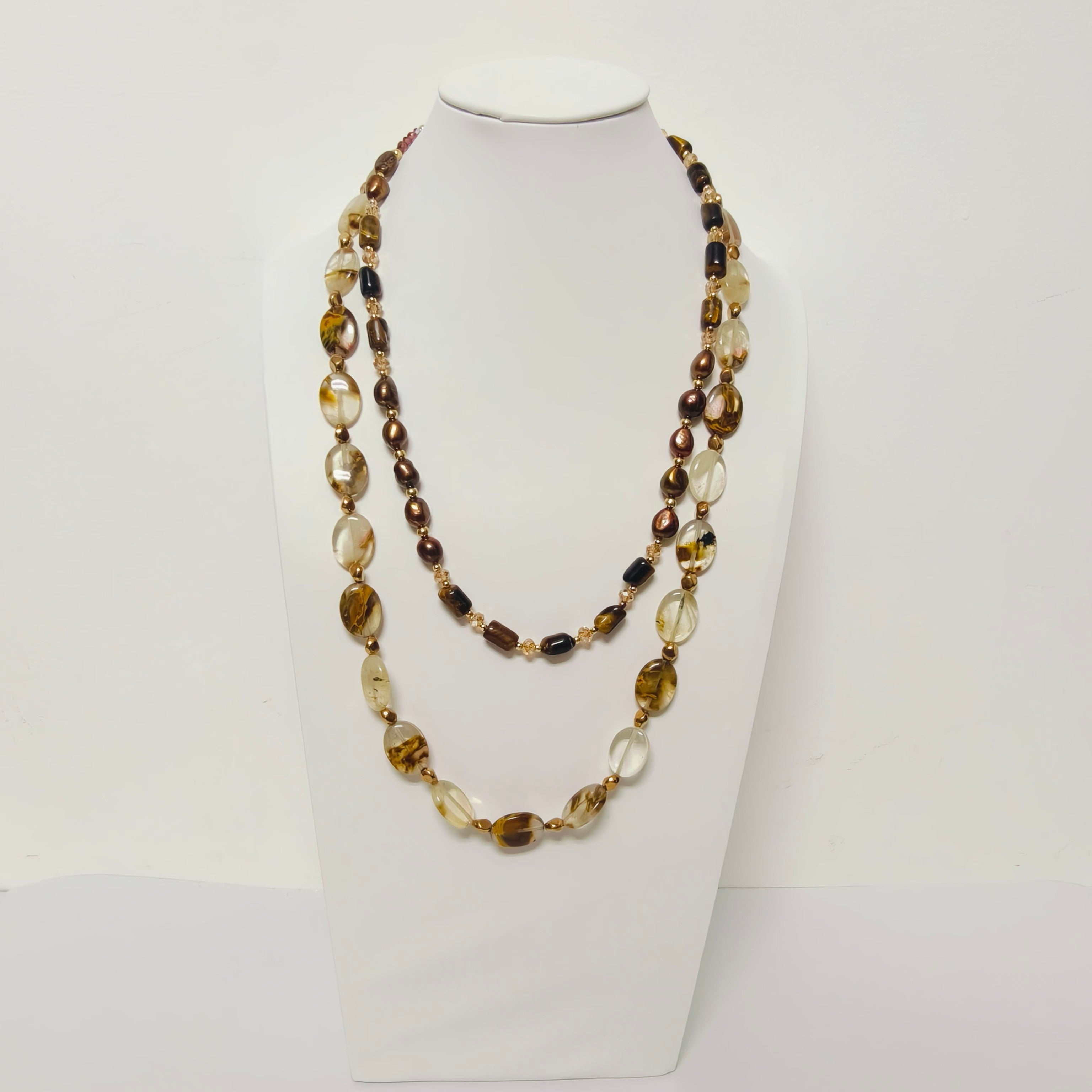 Versatile Adornment Stratified Brilliance Necklace Set (MAC344)