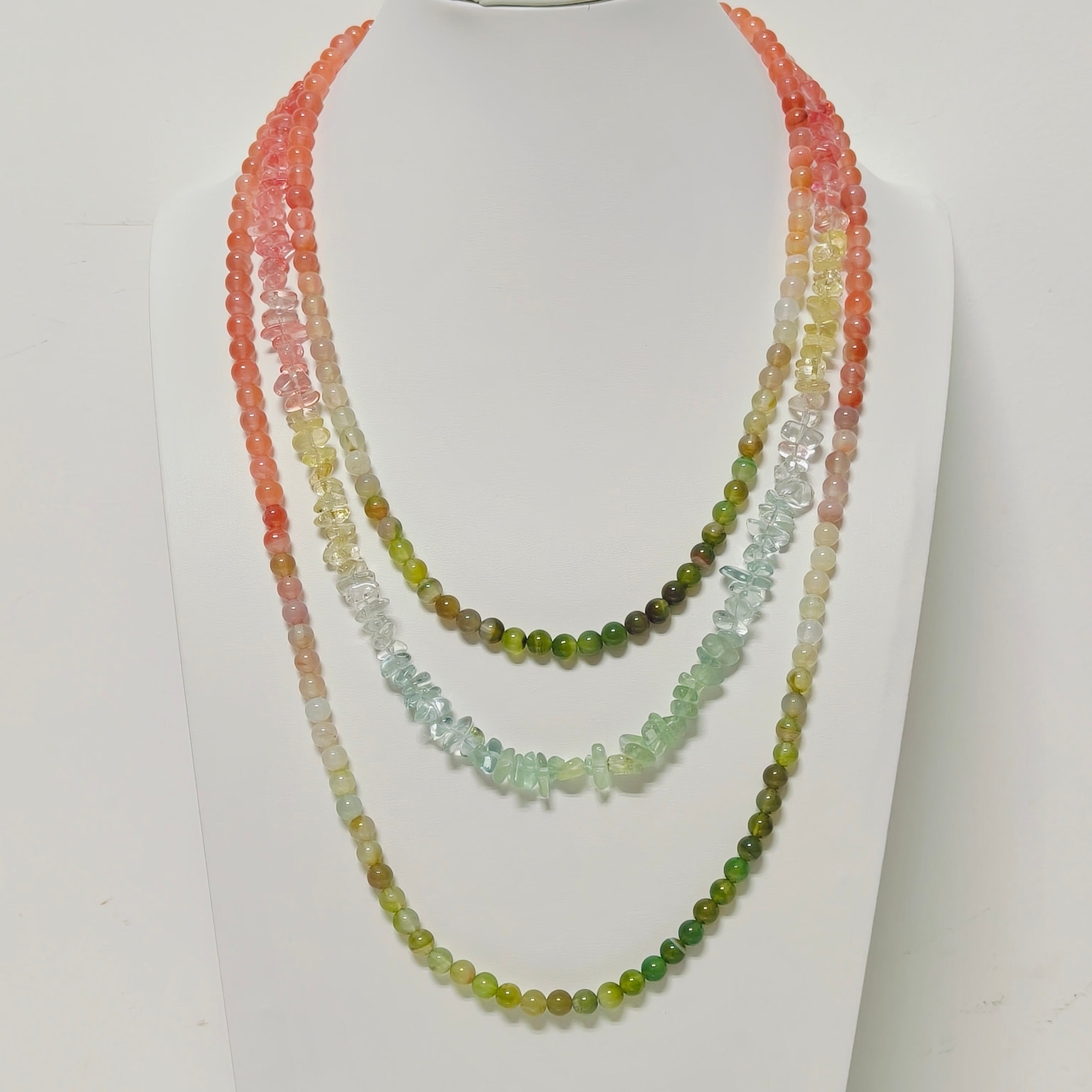 Versatile Adornment Stratified Brilliance Necklace Set (MAC344)