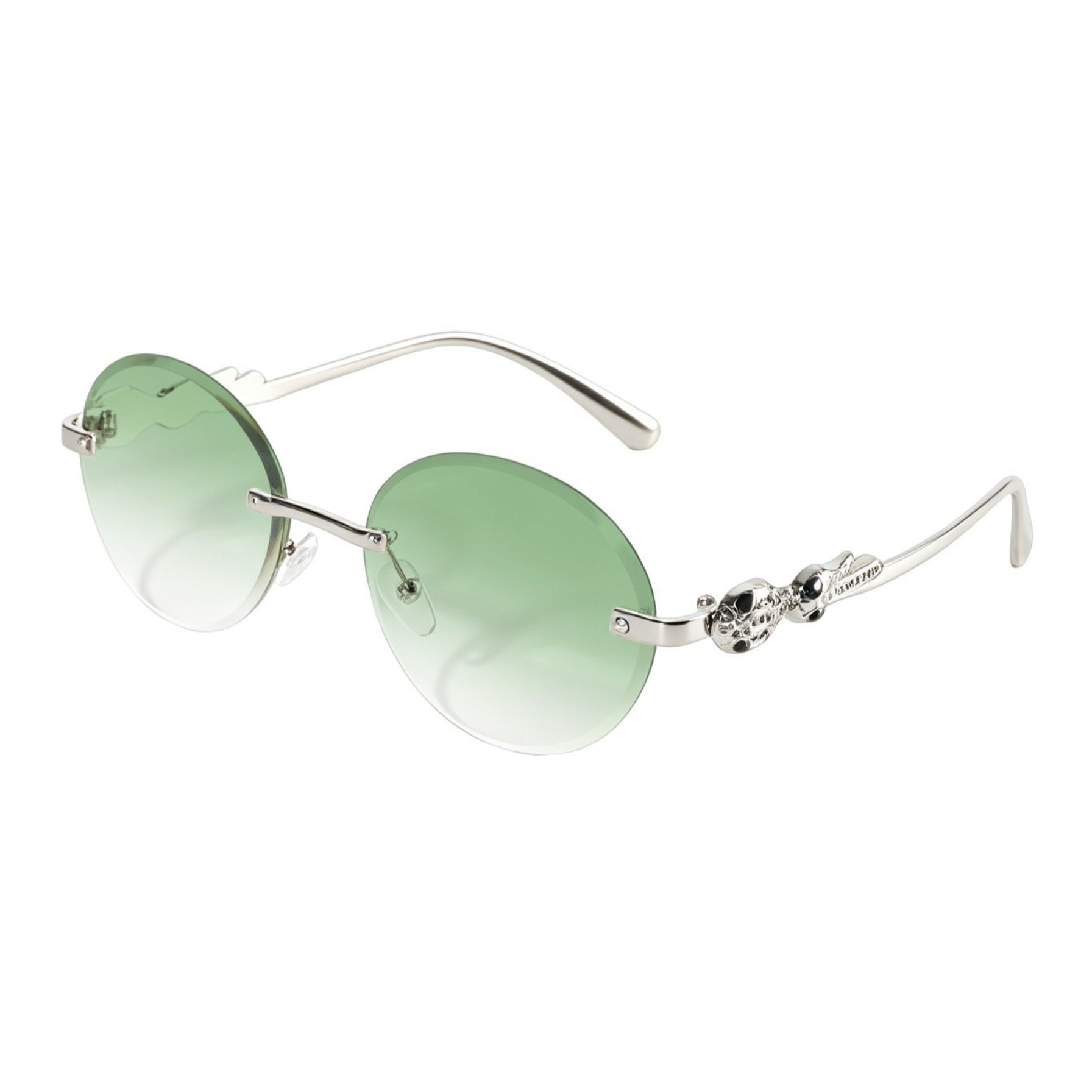 Vintage Oval Rimless Sun Glasses(MAC446)