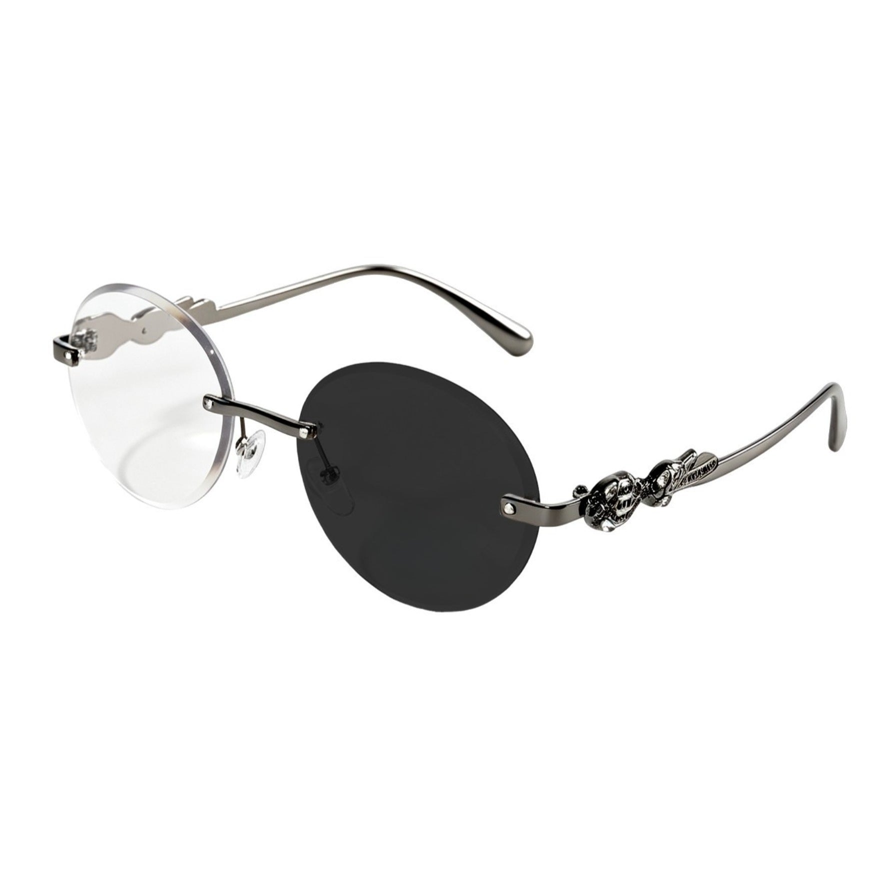 Vintage Oval Rimless Sun Glasses(MAC446)