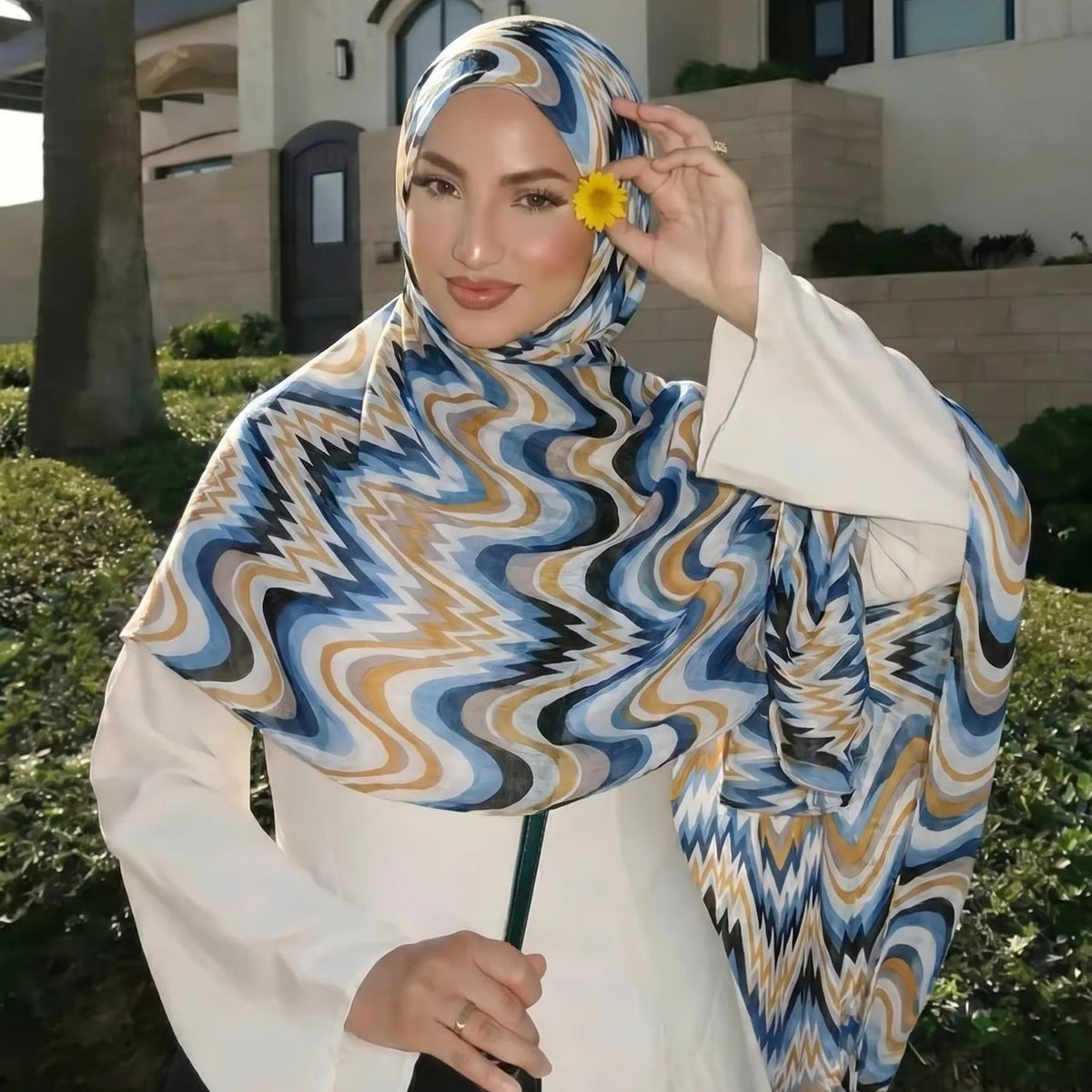 Gradient Wave Print Hijab(MH261)