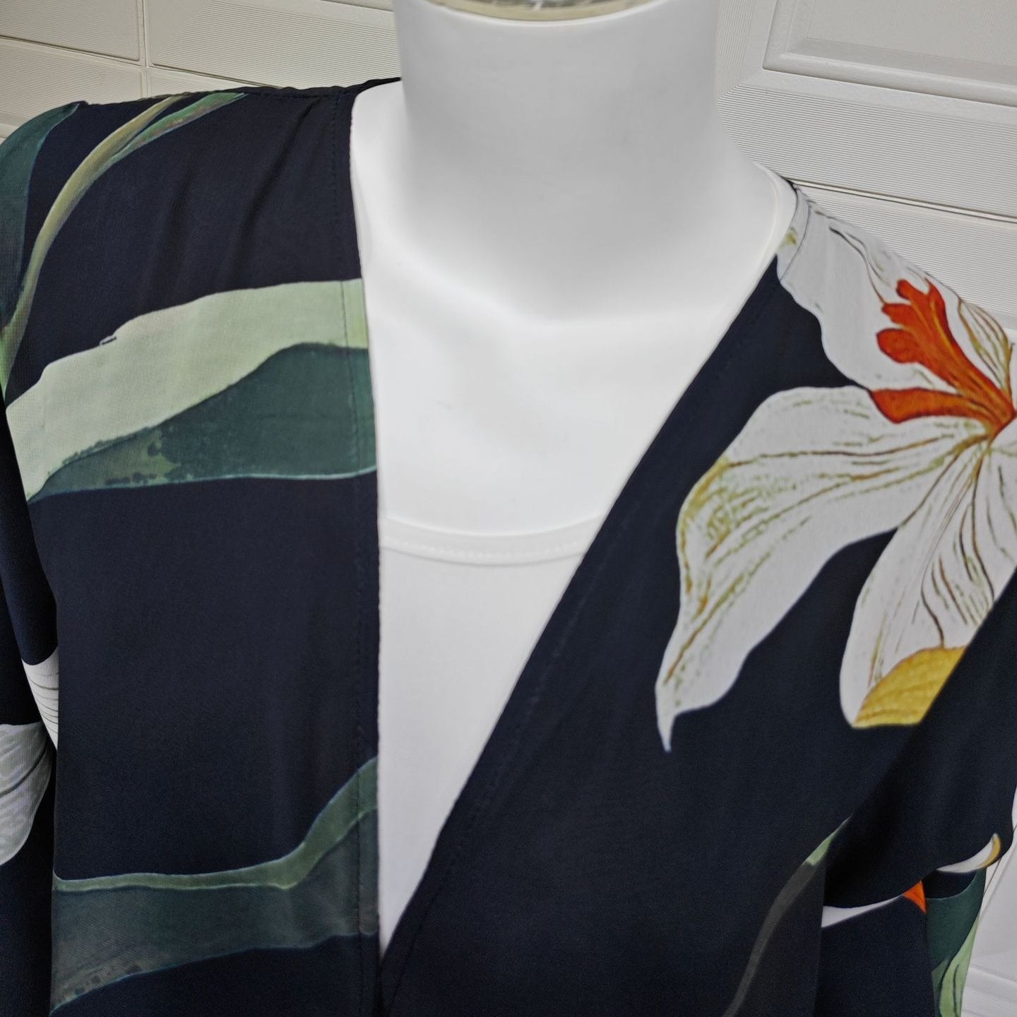 Floral Print Open Abaya with Matching Hijab(MOA287)