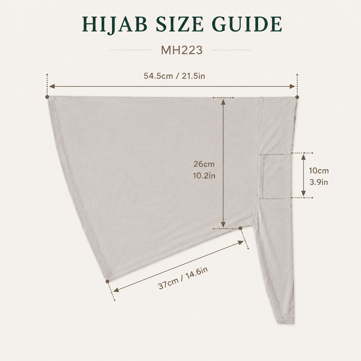 Premium Cotton Modal Hijab Undercap — Tie-Strap & Sports Friendly (MH223)