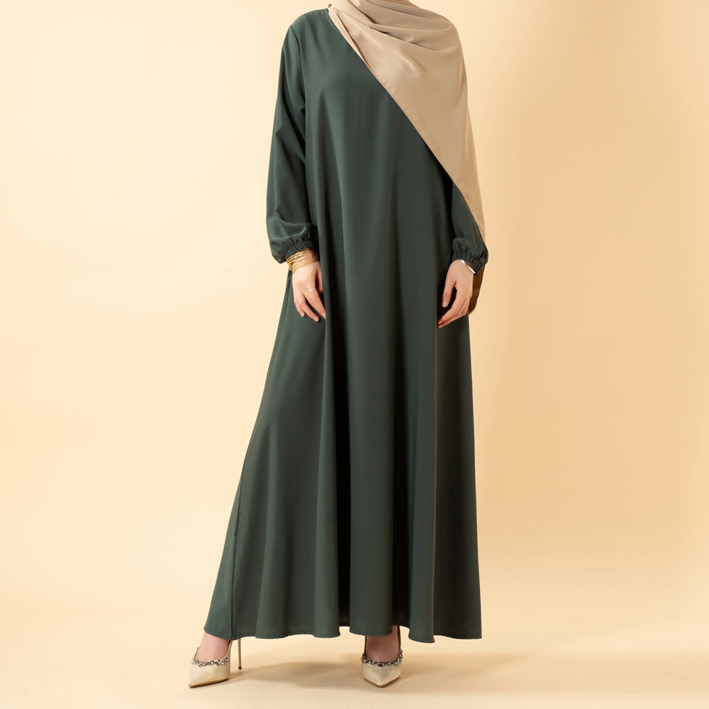 Essential Premium Versatile Pockets Umbrella Cut Abaya (MA113) - Mariam's Collection