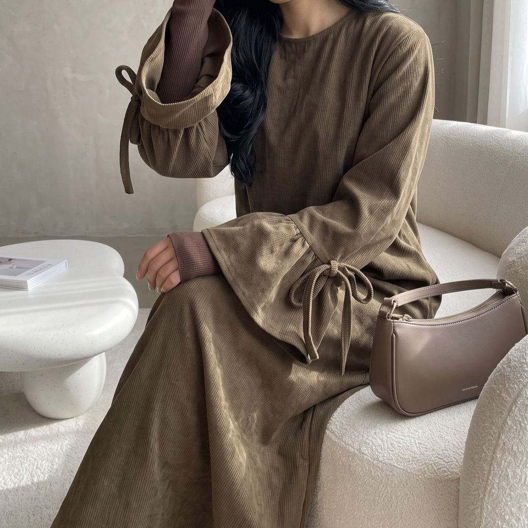 Elegant Solid Colour Maxi Dress(MA471)