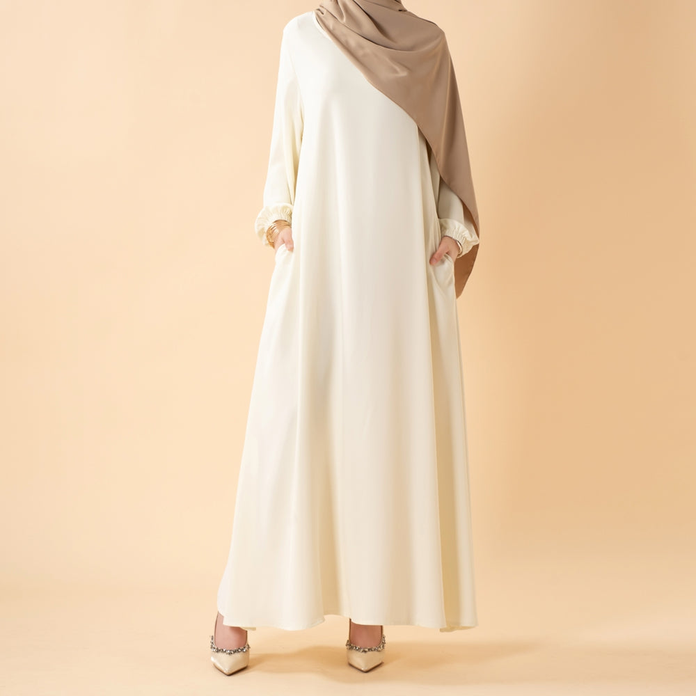 Essential Premium Versatile Pockets Umbrella Cut Abaya (MA113) - Mariam's Collection