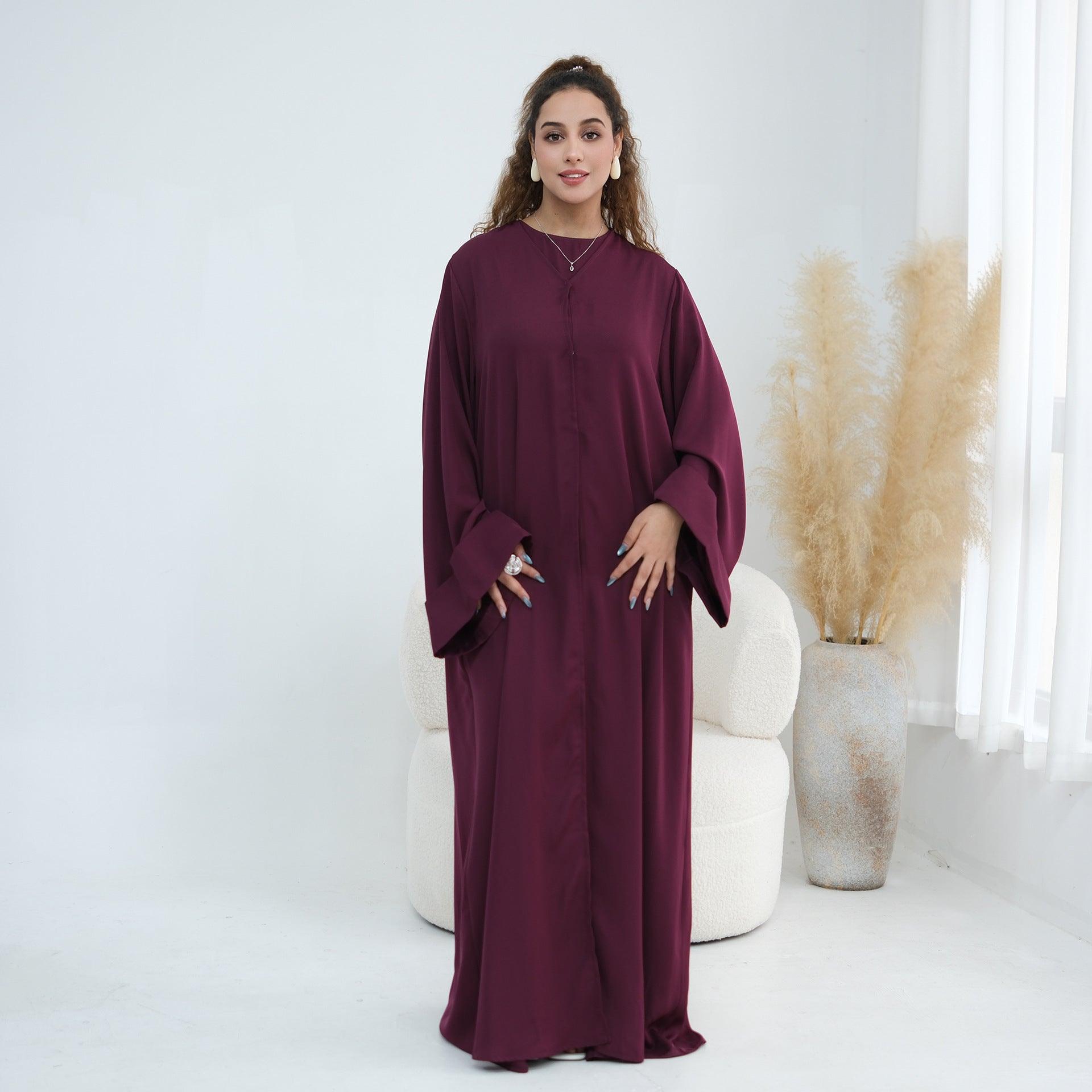 Nida Open Abaya & Hijab Set(MOA344)