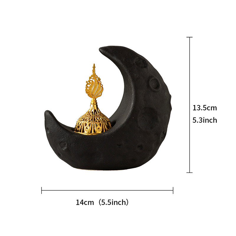 Crescent Ceramic Desktop Incense Burner (MAC400)