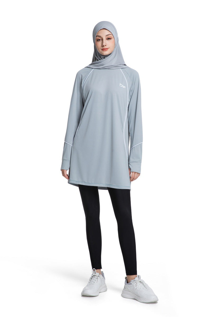 Modest Quick-Dry Activewear Long Sleeve Sports Top (MS290)