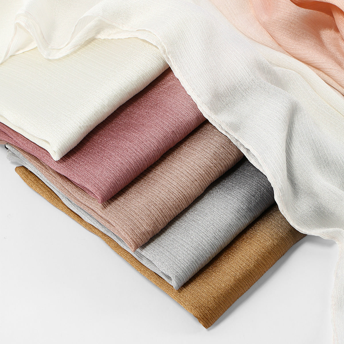 Gradient Crinkle Texture Hijab Scarf (MH253)