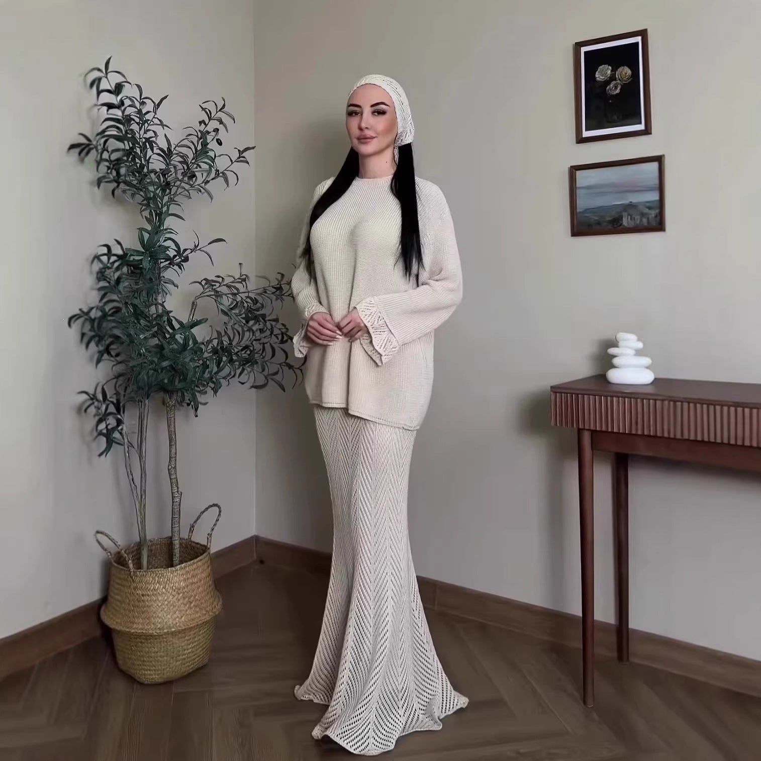 Open-Knit Three-Piece Set(MS524)