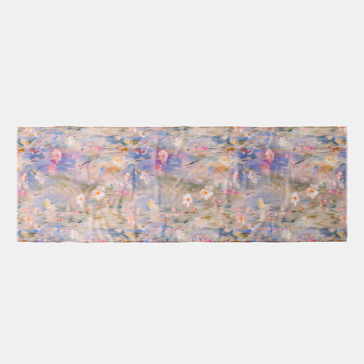 Impressionist Floral Print Lightweight Hijab Scarf(MH250)