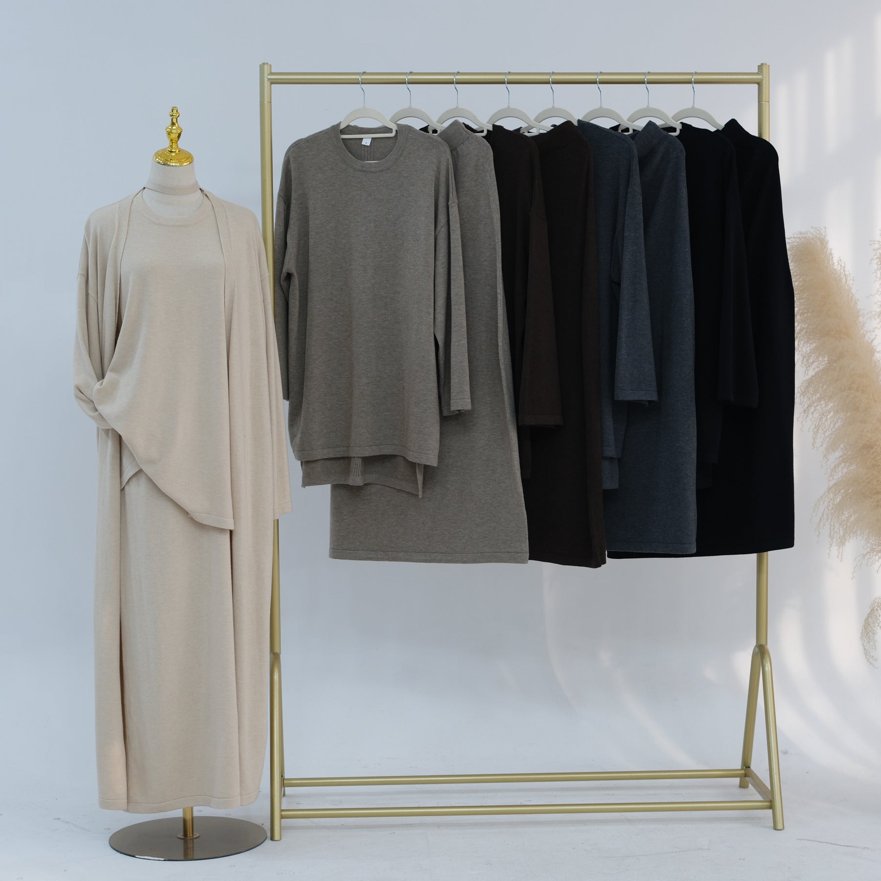 Soft Knit Three-Piece Set(MOA284)