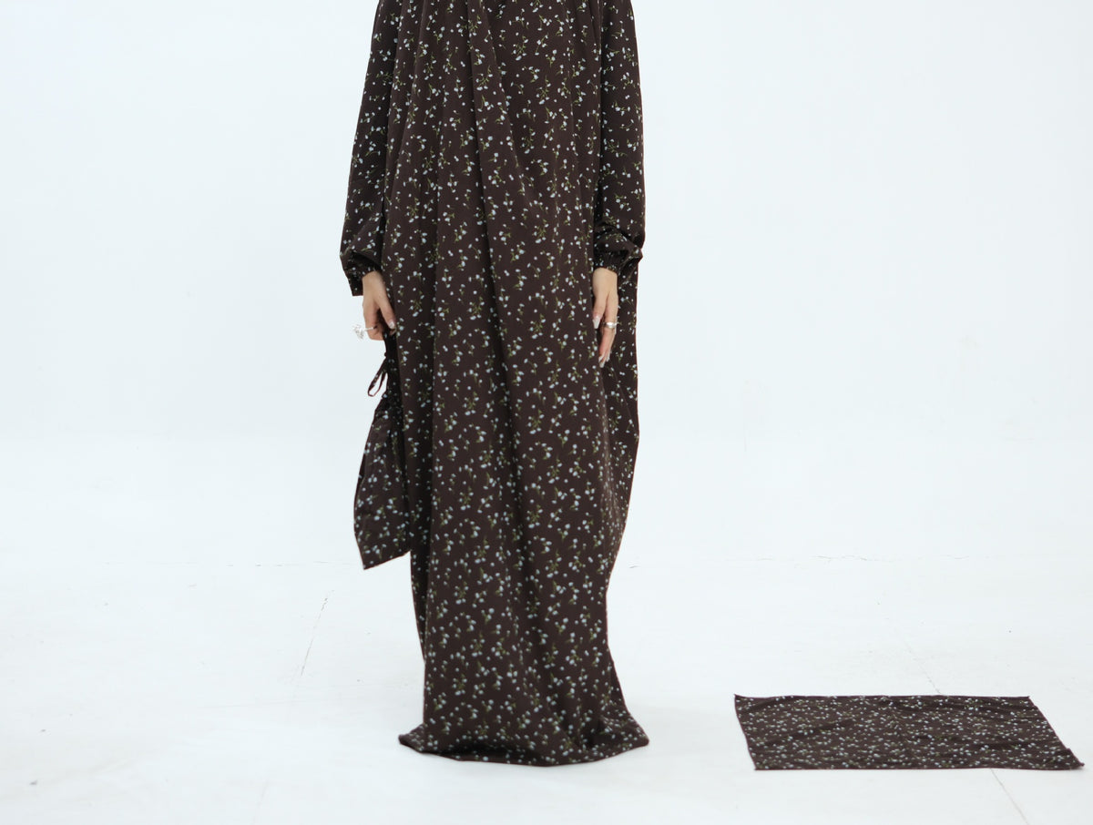Printed One-Piece Hijab Abaya Prayer Set(MJ025)