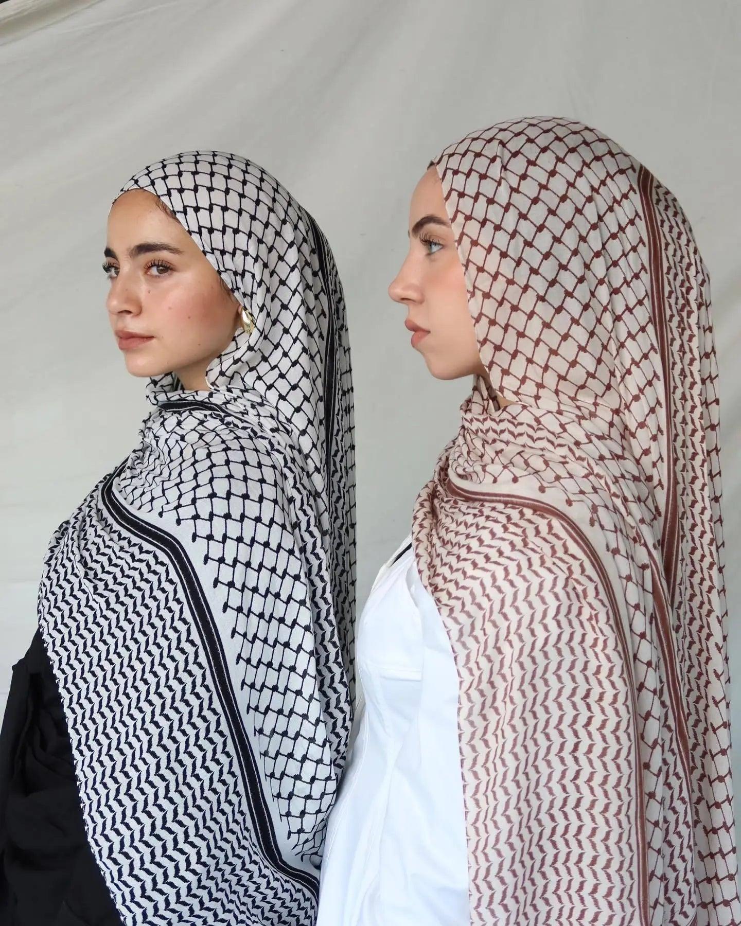 MH045 Chiffon Keffiyeh Hijab Mariam's Collection