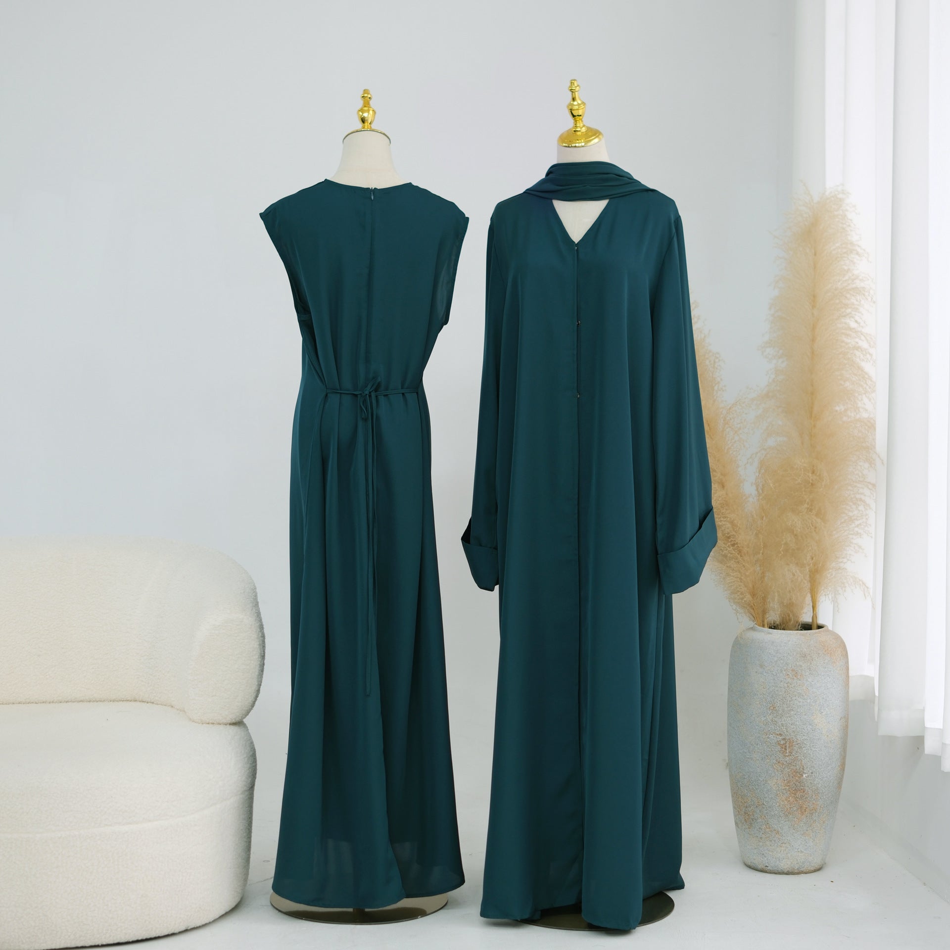 Nida Open Abaya & Hijab Set(MOA344)