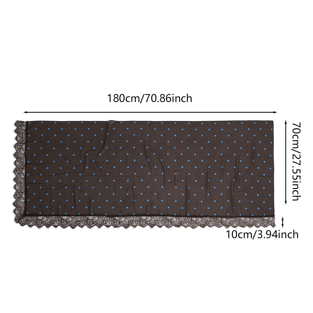 Foulard Hijab à Dentelle Pois (MH252)