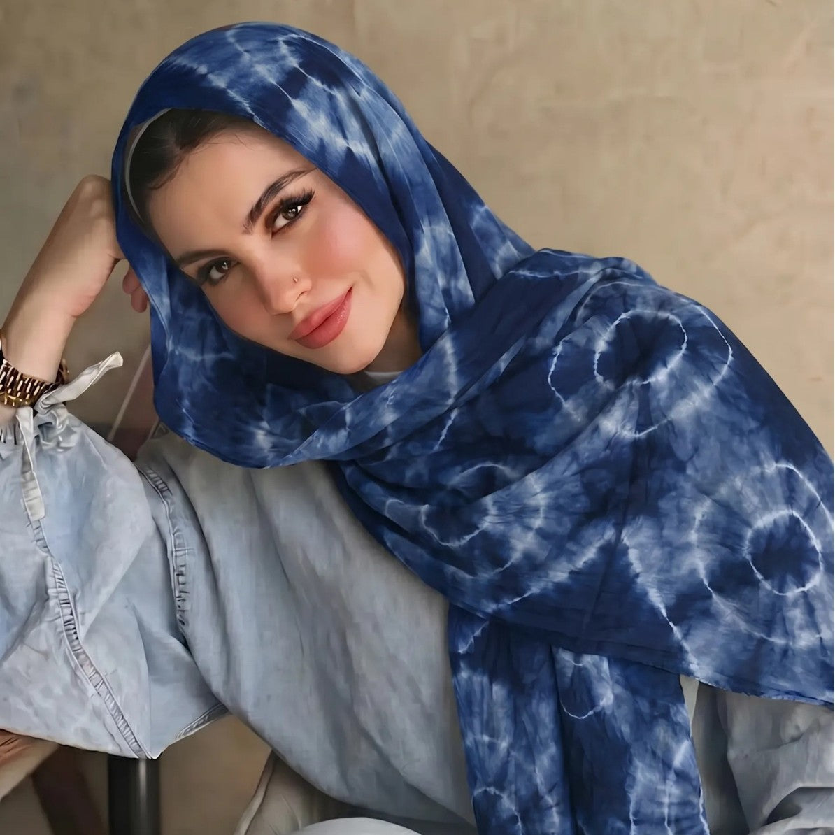 Tie-Dye Hijab Scarf(MH225)