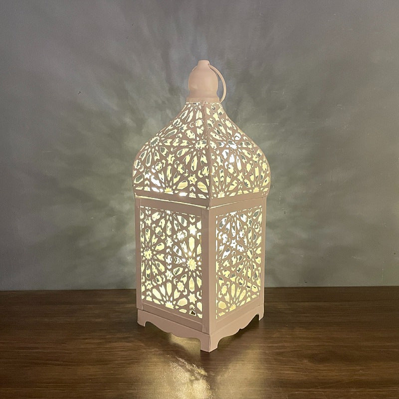 Festive Home Craft Decor Ramadan Hollow Moroccan Iron Lantern (MAC402)
