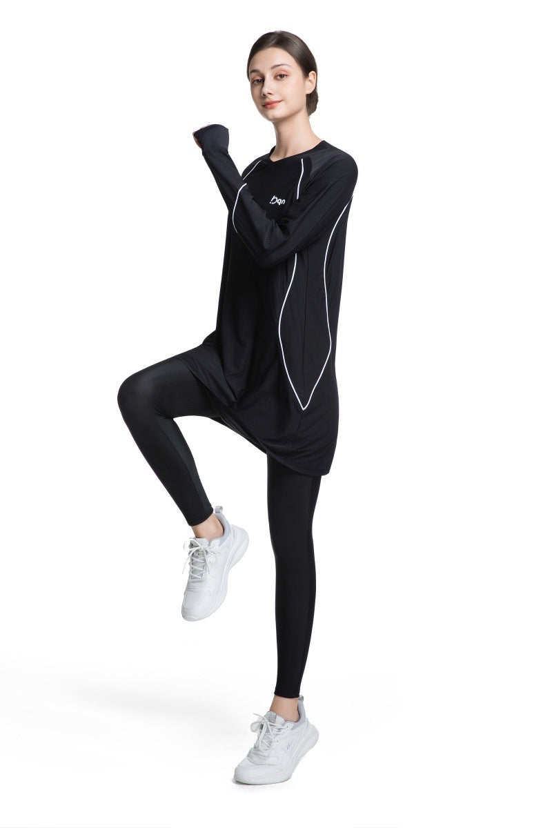 Modest Quick-Dry Activewear Long Sleeve Sports Top (MS290)