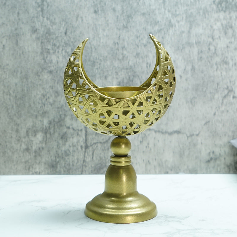 Hollow Moon Candle Holder Ramadan Decorative Accent (MAC379)