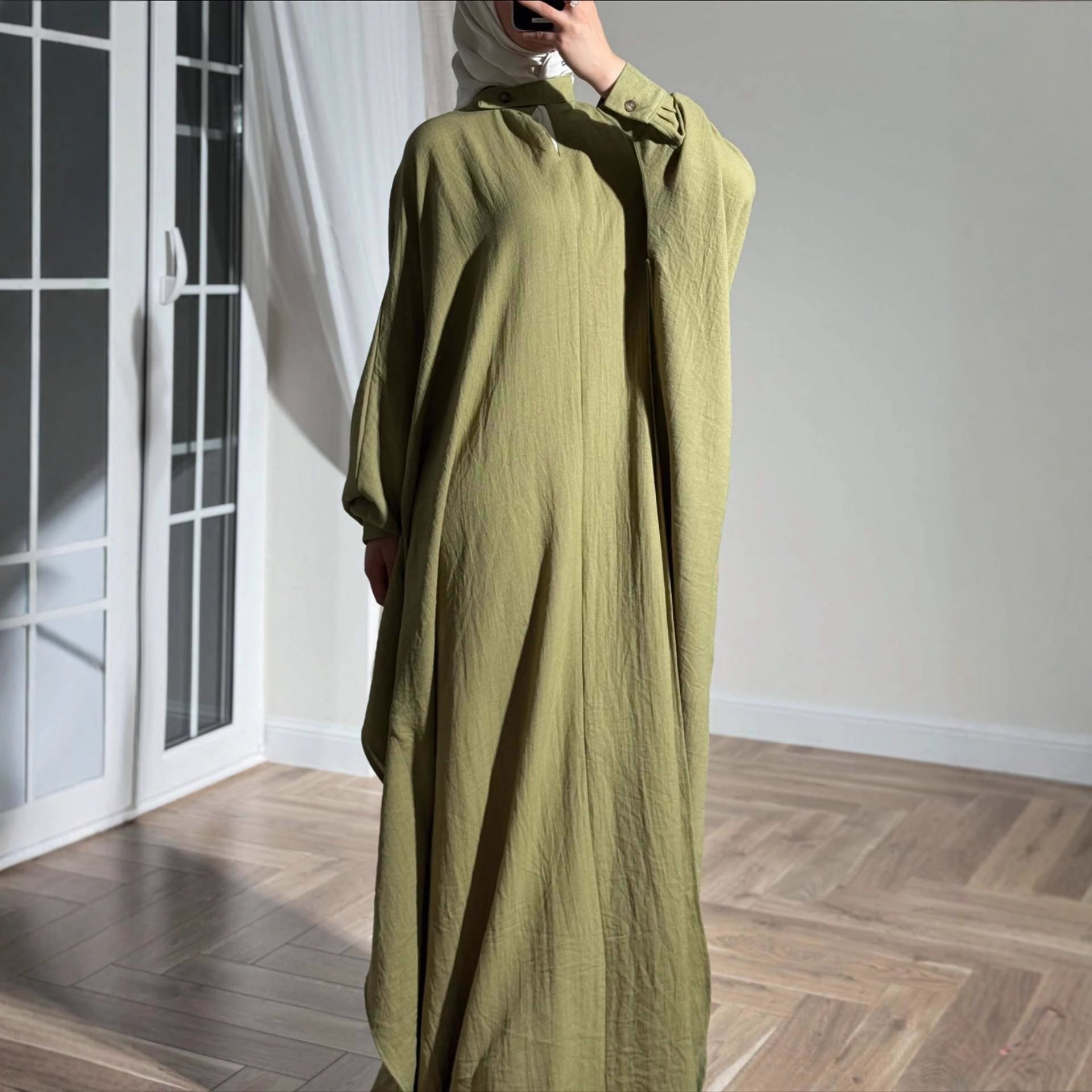 Batwing Sleeve Abaya(MA463)