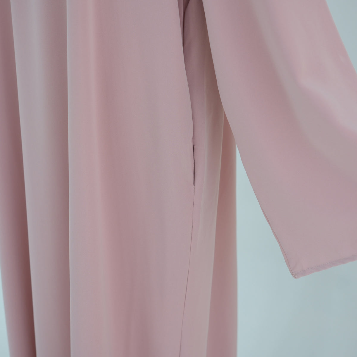 Stand-Collar Nida Maxi Dress | Long-Sleeve Belted Modest Dress(MA475)