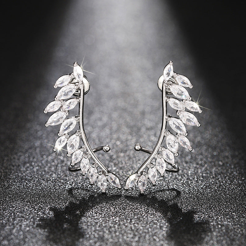 Leaf Wing Silhouette Stud Earrings(MAC443)