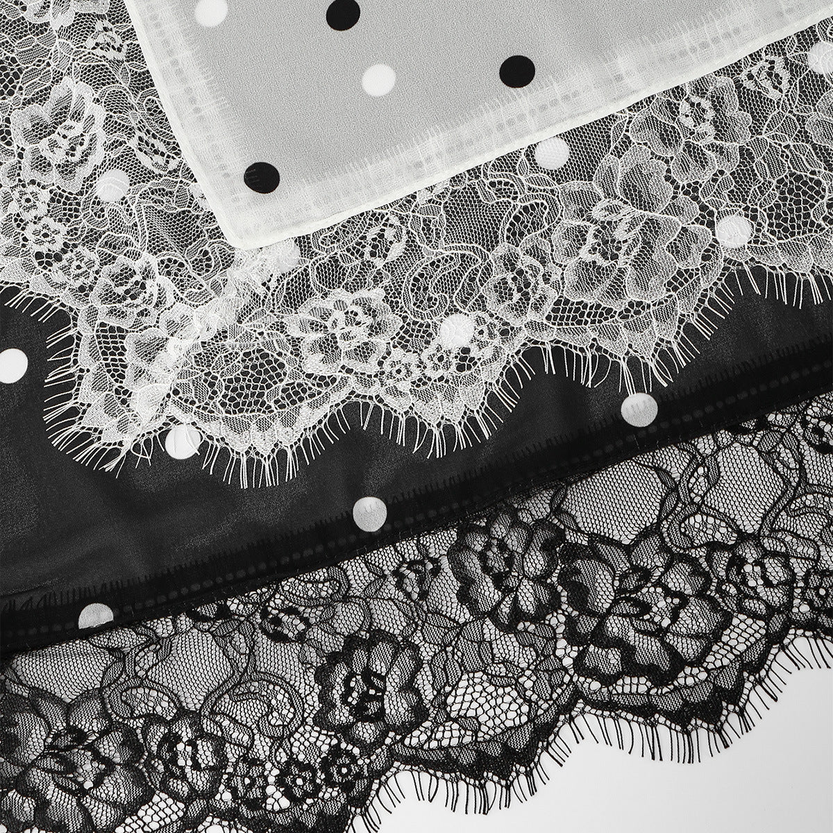 Foulard Hijab à Dentelle Pois (MH252)