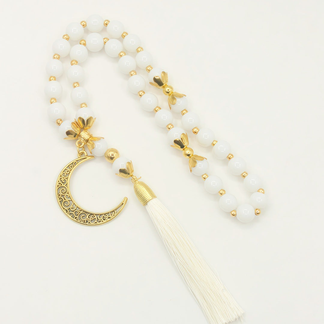 Crescent Moon Islamic Prayer Beads Bracelet(MR089)