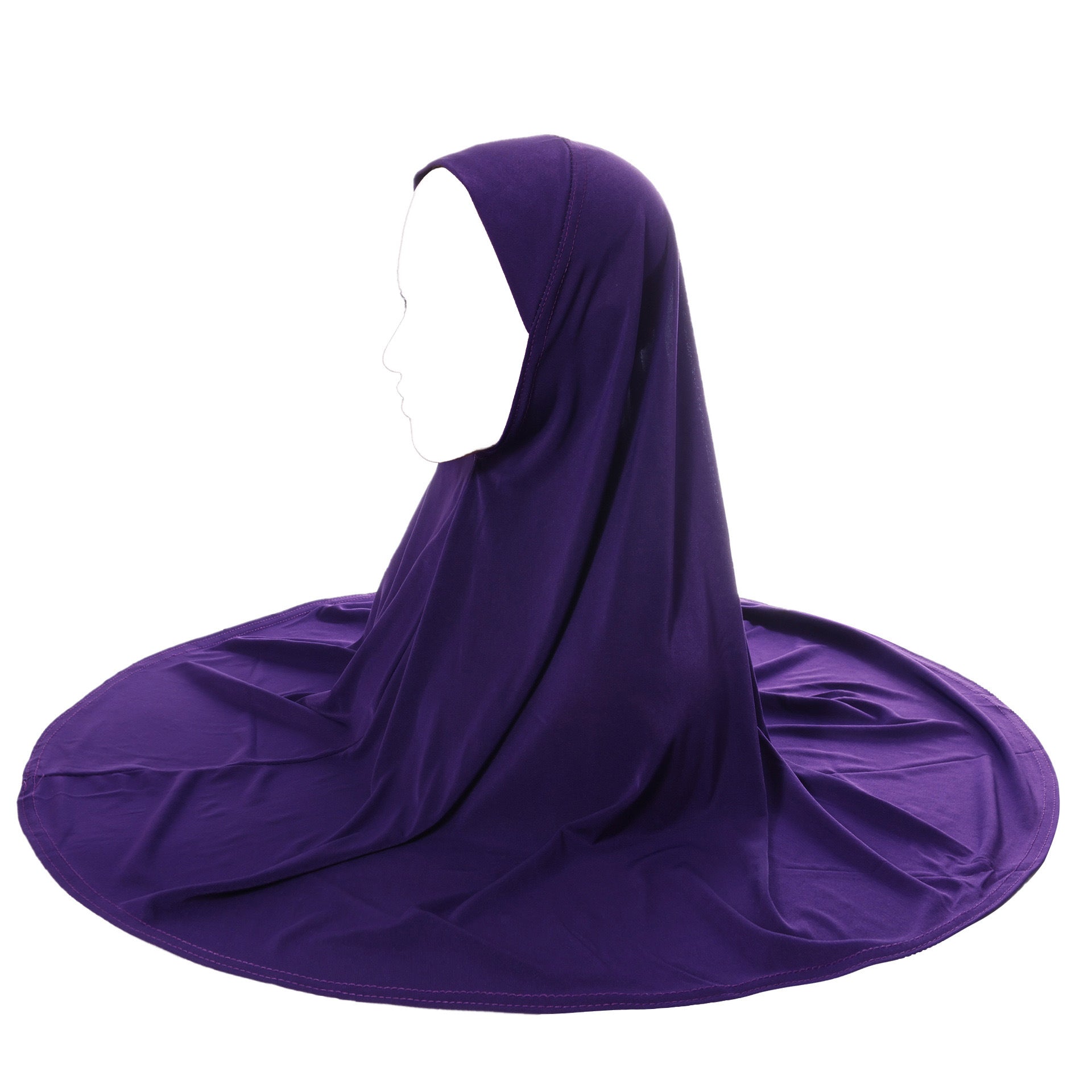 Crystal Linen Round Edge Khimar Hijab(MK028)