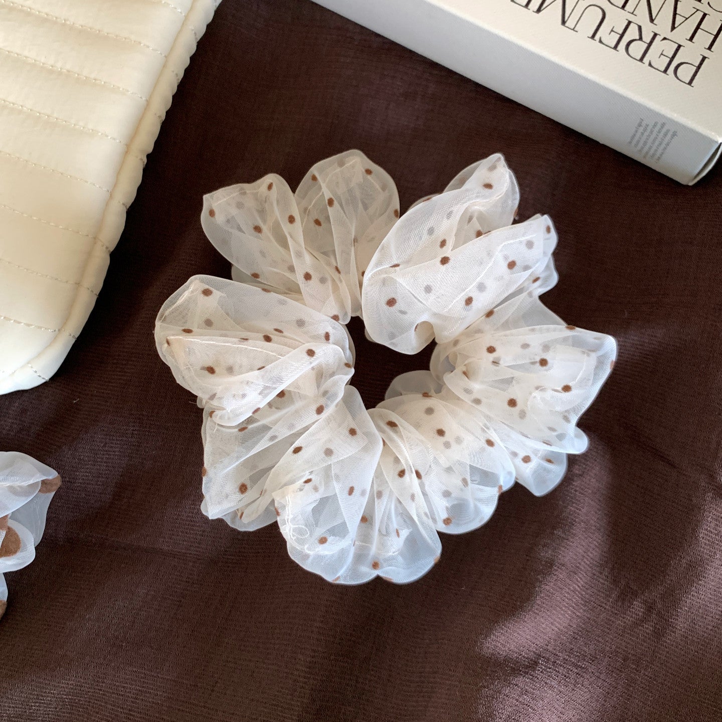 Polka Dot Scrunchie Hair Tie(MAC464)