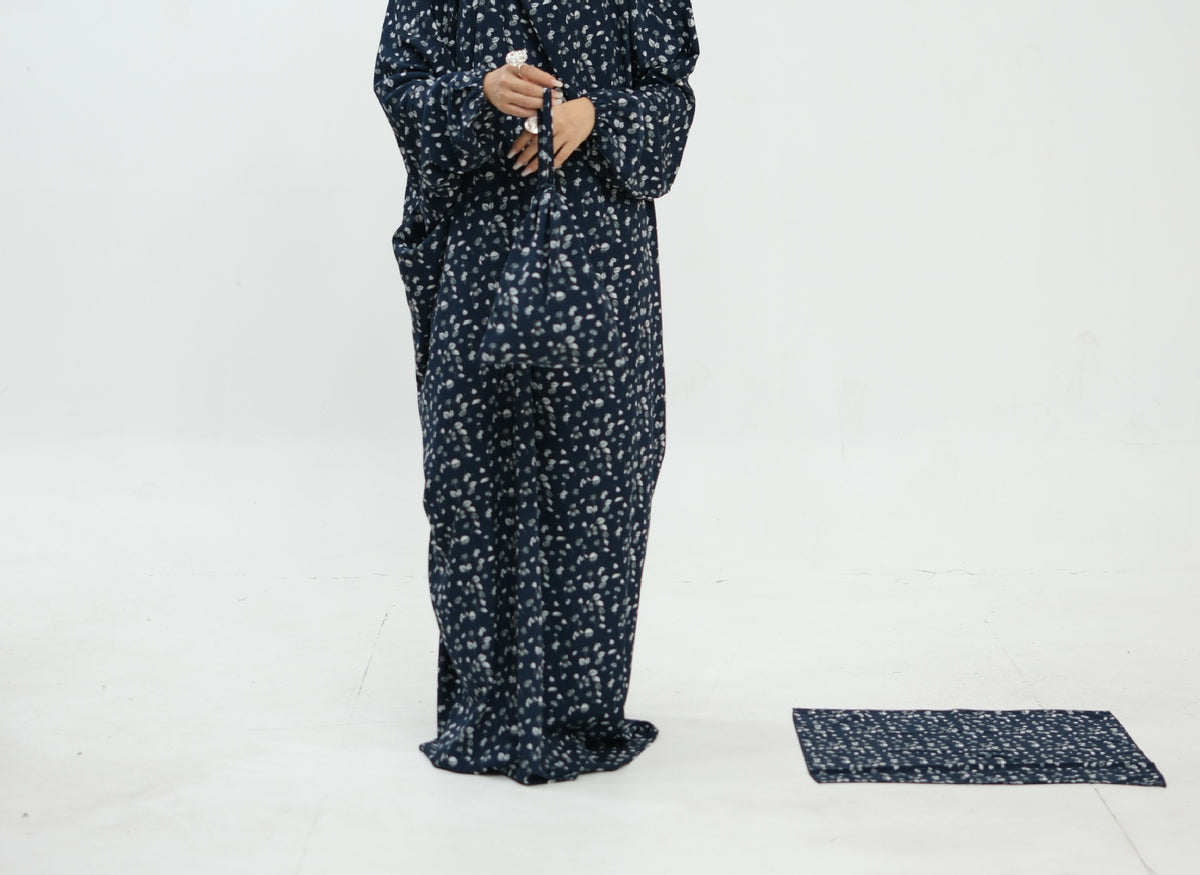 Printed One-Piece Hijab Abaya Prayer Set(MJ025)
