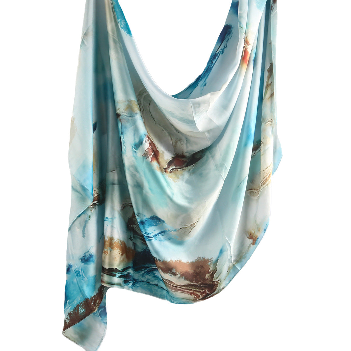 Silk Marble Print Hijab Scarf(MH209)
